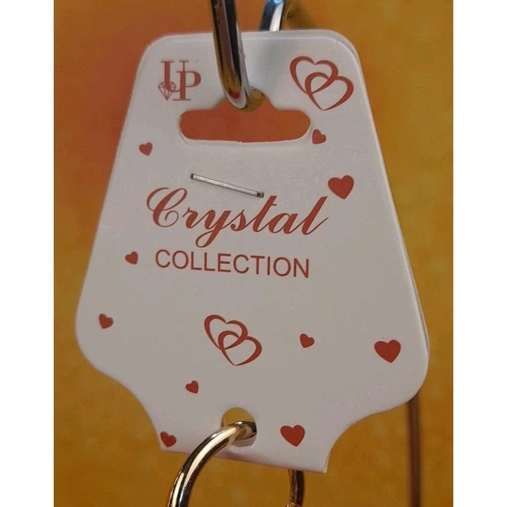 Crystal Collection Red Heart Shaped Keychain Purse‎ Charm Backpack Clip 4.5